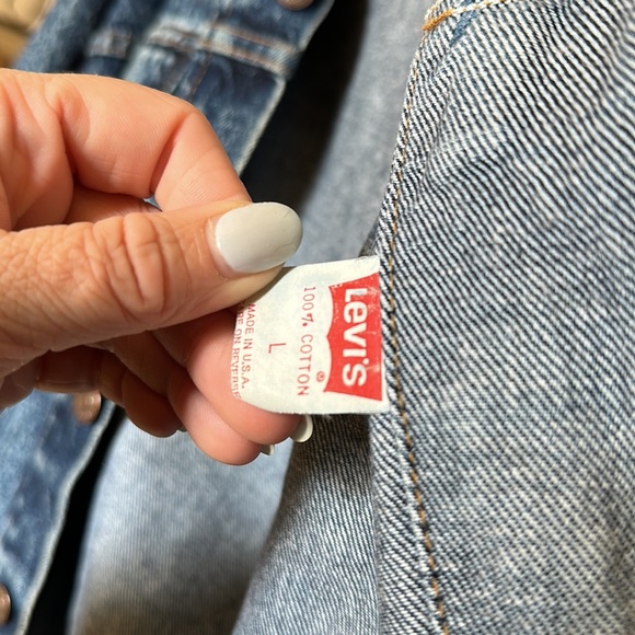 Levi’s Blue Denim Jacket 965 Red Tag size L - Picture 3 of 5